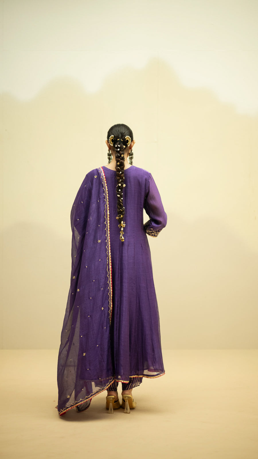 Taarini Mul Chanderi Anarkali Set