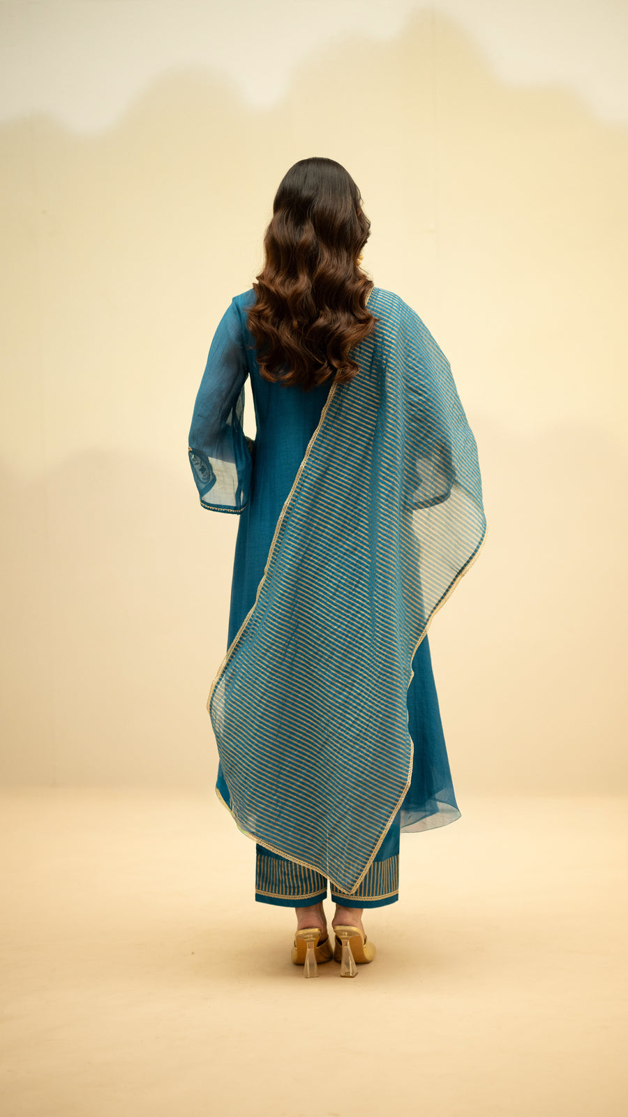 Chandini Mul Chanderi Aline Kurta Set