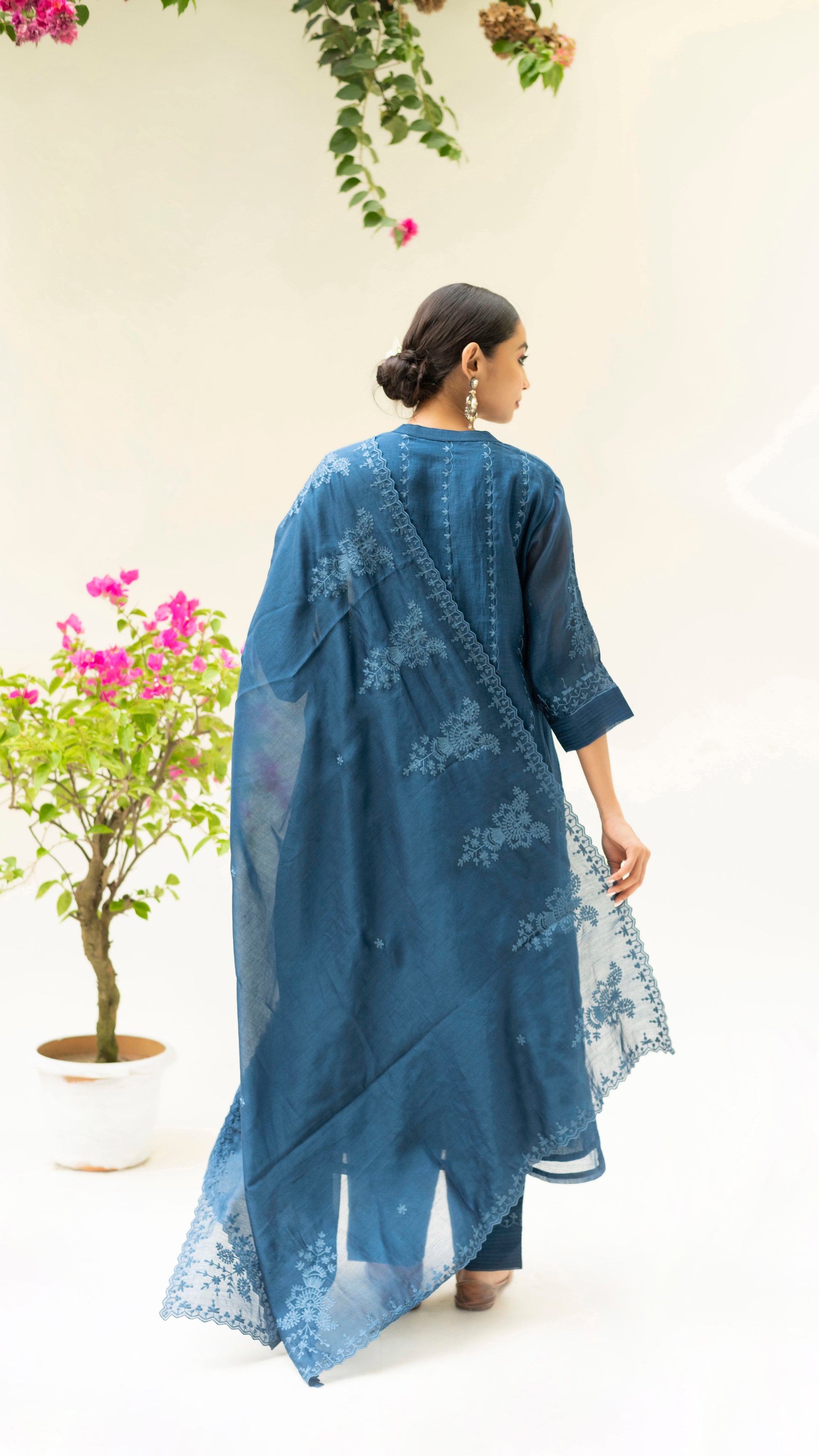 Parchhai Kurta Set (Midnight Blue)