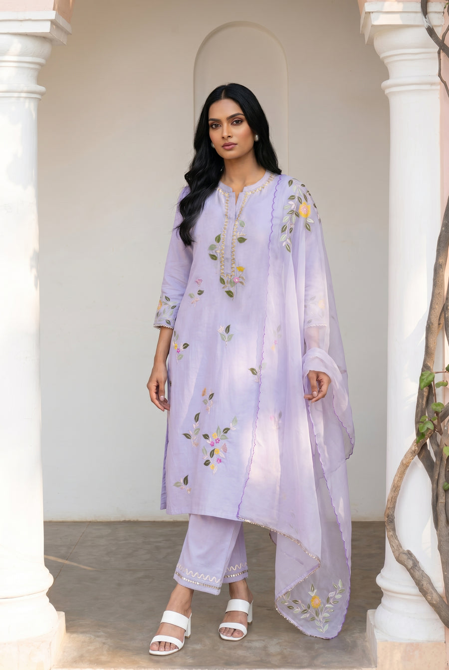Pari Mul Chanderi Kurta Set