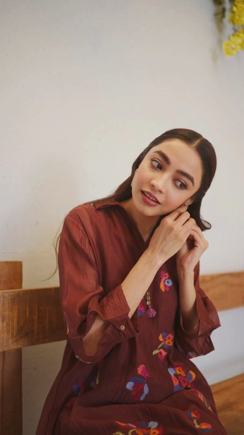 Aab Mul Chanderi Co-ord Set