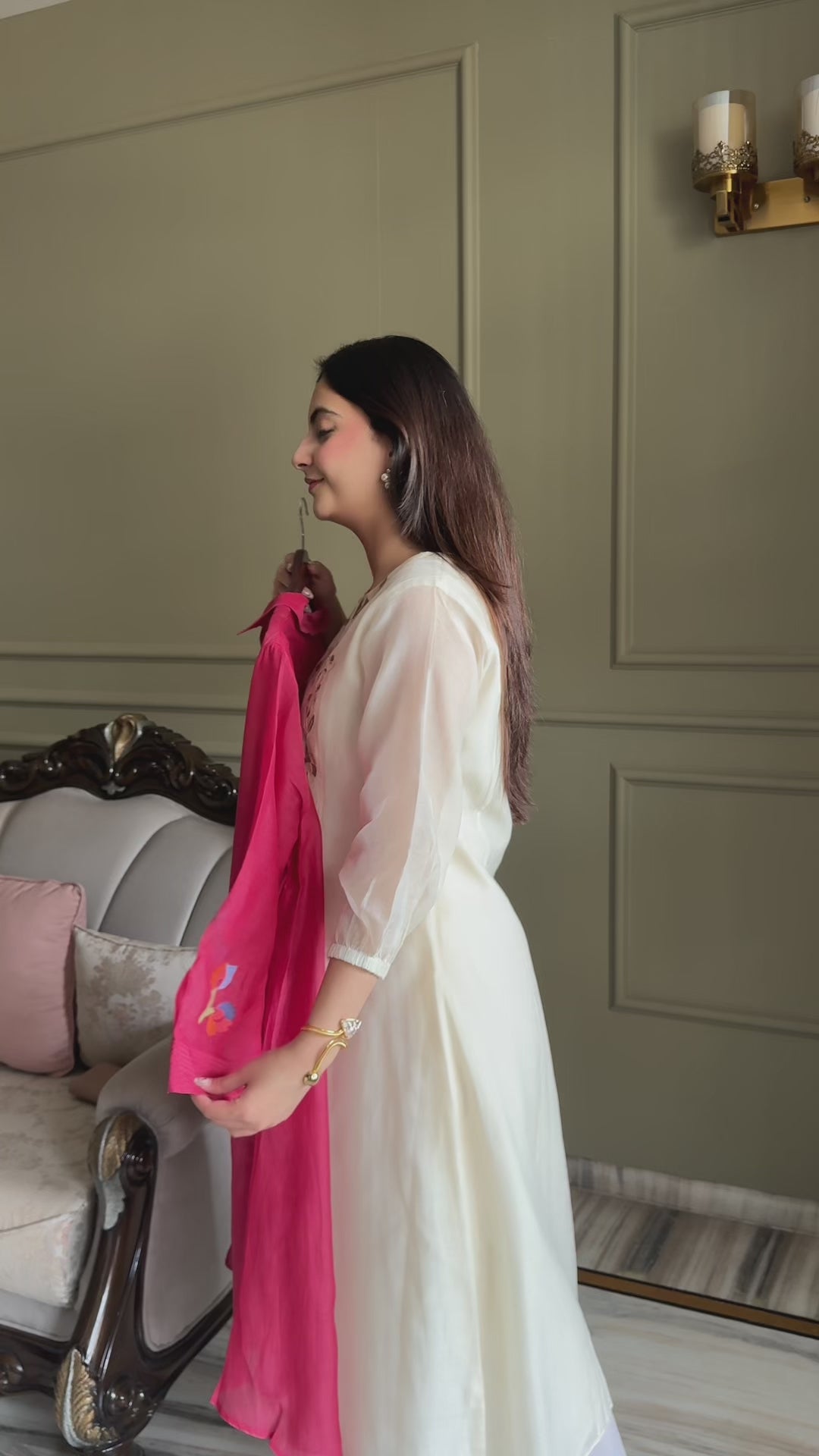Aab Mul Chanderi Co-ord Set