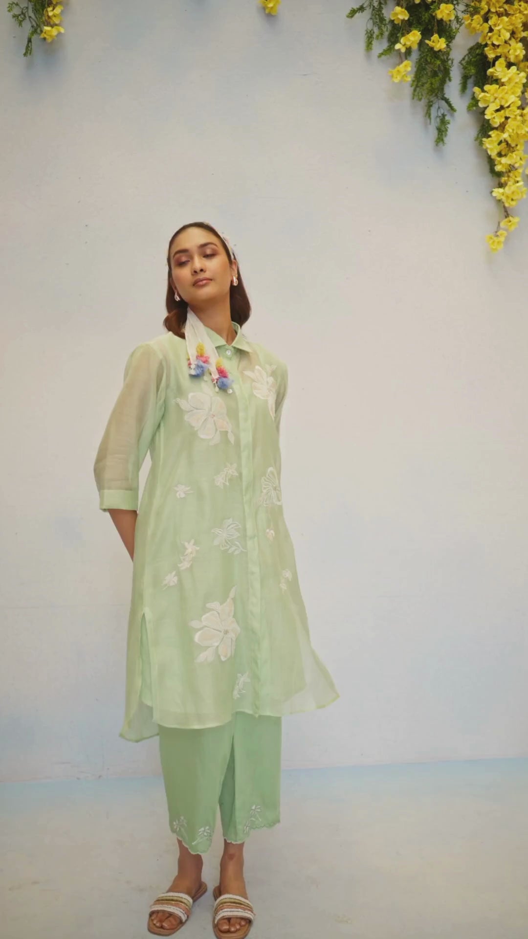 Zara Mul Chanderi Co-ord Set