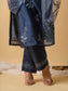 AM Leaf Applique Kurta Set (Midnight Blue)