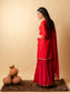 AM Dahliya Sharara Set (Berry Red)