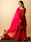 AM Dahliya Sharara Set (Berry Red)