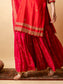 AM Dahliya Sharara Set (Berry Red)