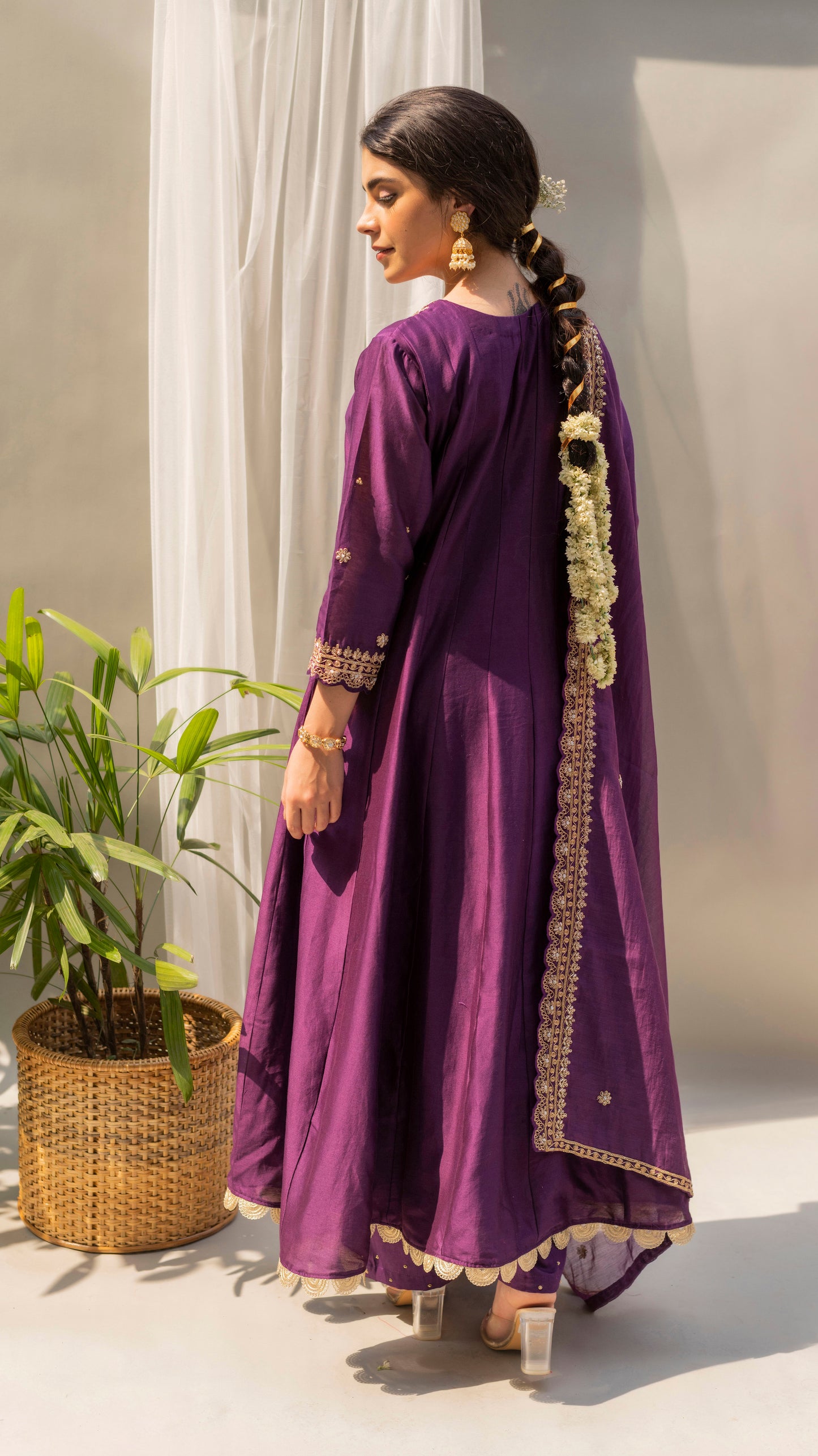 Dahliya Anarkali Set (Dawn Purple)