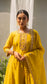 Dahliya Anarkali Set (Yellowish green)