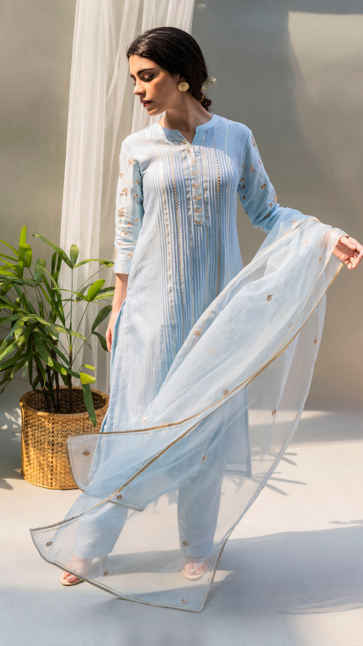 Alia Kurta Set (Cool Blue)