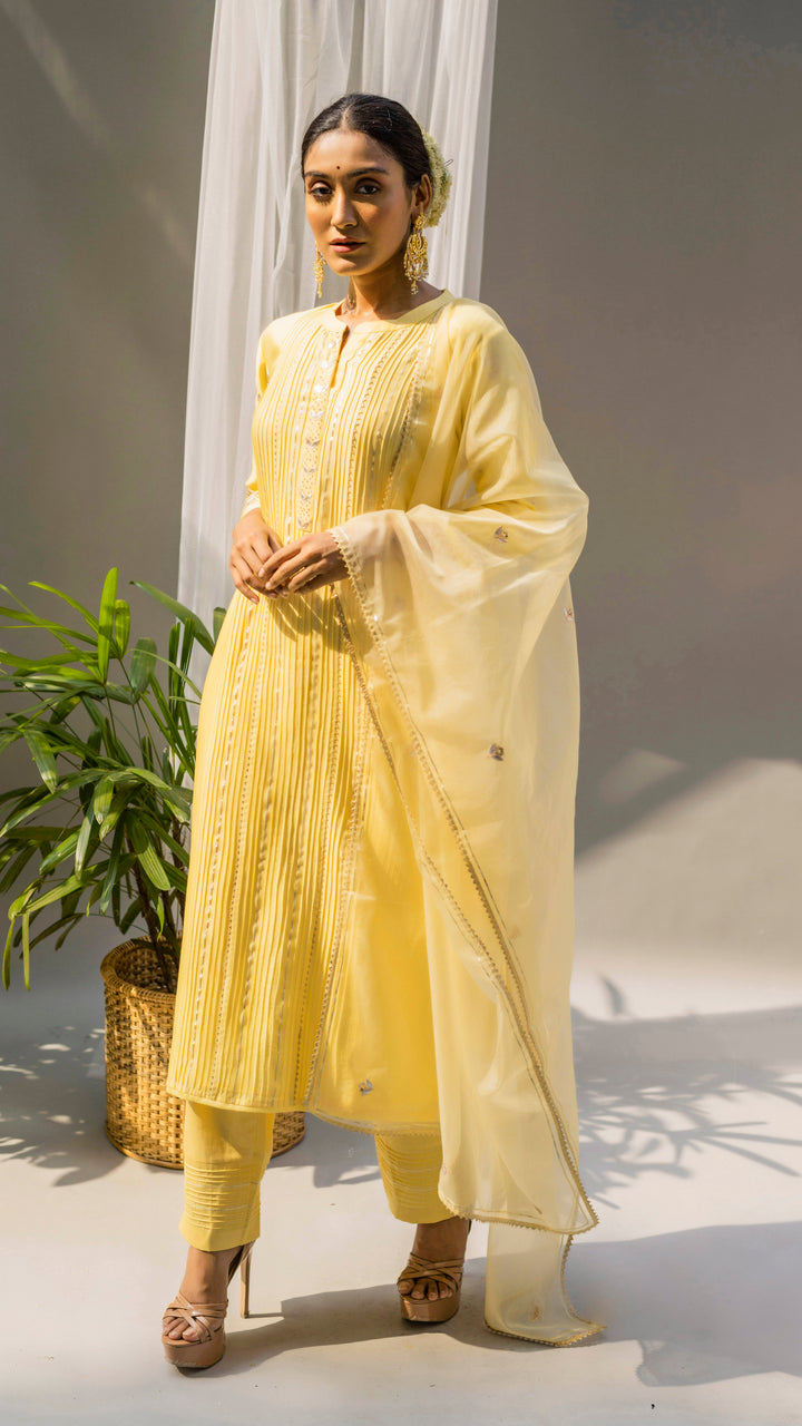 Alia Kurta Set (Summer Yellow)
