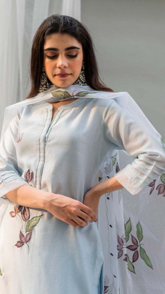 Zoya Kurta Set (Baby Blue)