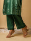 AM Leaf Applique Kurta Set (Emerald Green)