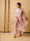 Gota-Cord Kurta Set (Millennial Pink) - AM