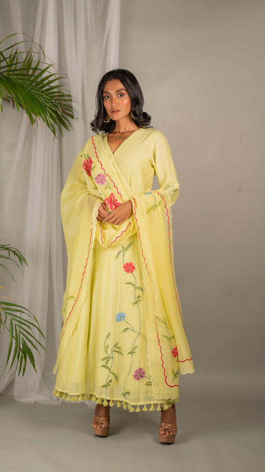 Mehr Angrakha Set (Lime Green)